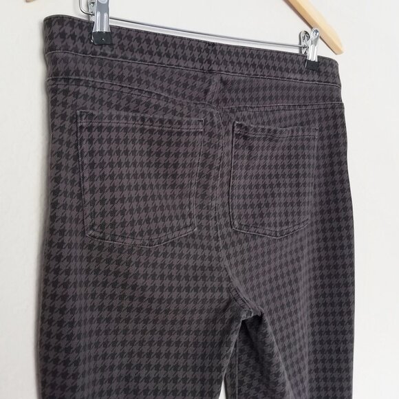 SPANX Jean-ish® Ankle Leggings Pull On Pants XL Houndstooth Black Gray Stretch - Picture 6 of 15